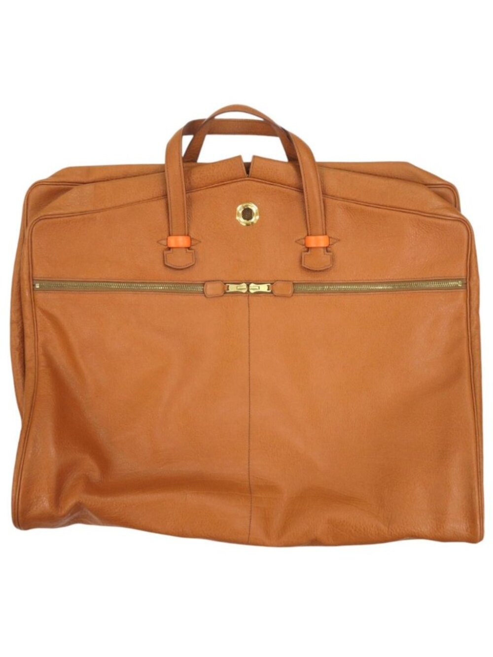 Hermes Gallop Buffalo Brown Gold Garment Bag Case